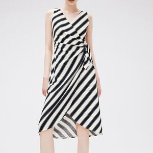 H&M Black and White Striped Garment